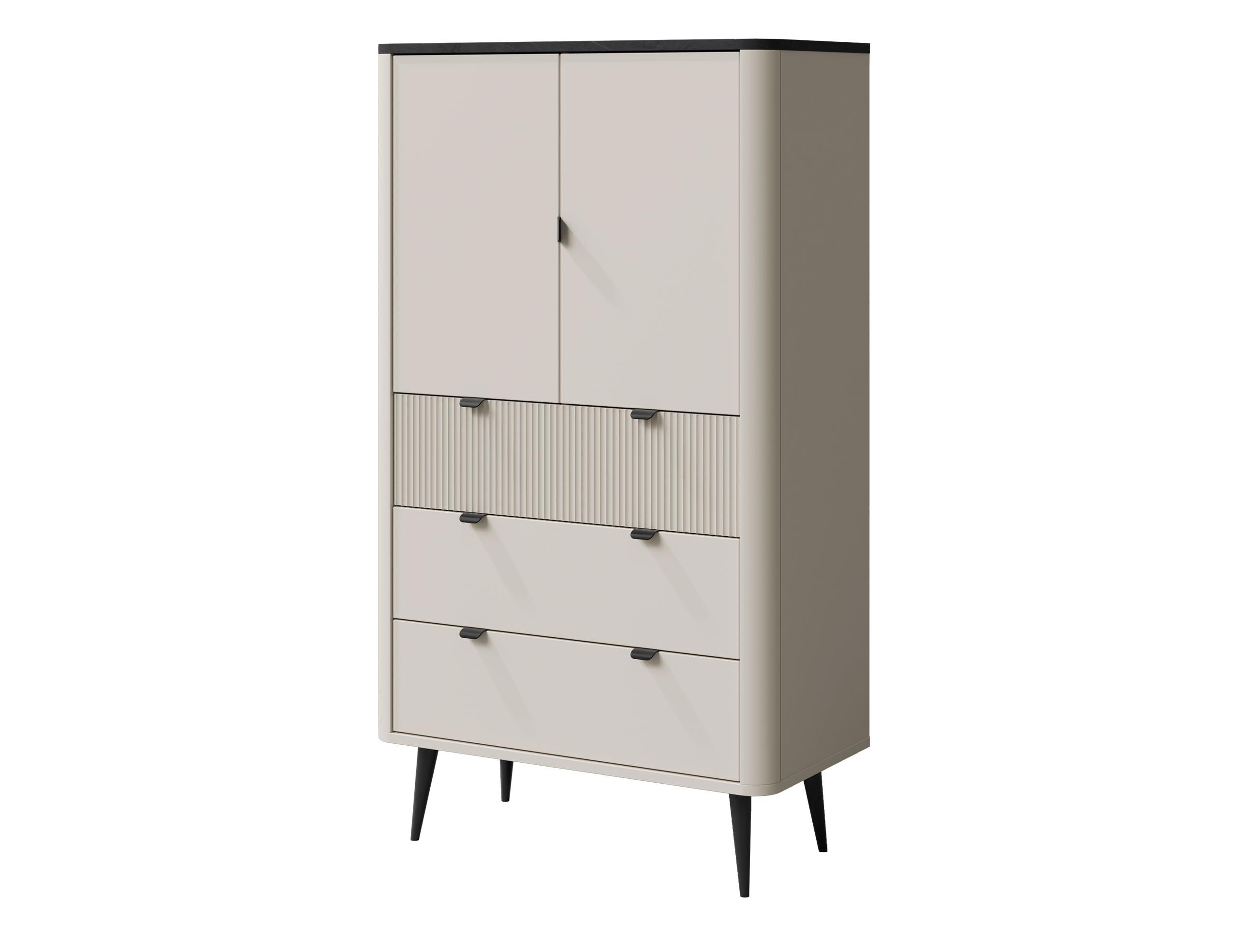 REGAL Marly 2S3D RE06 - Kaschmir/Schwarz, Holzwerkstoff/Metall (90/142/40cm) - MIRJAN24