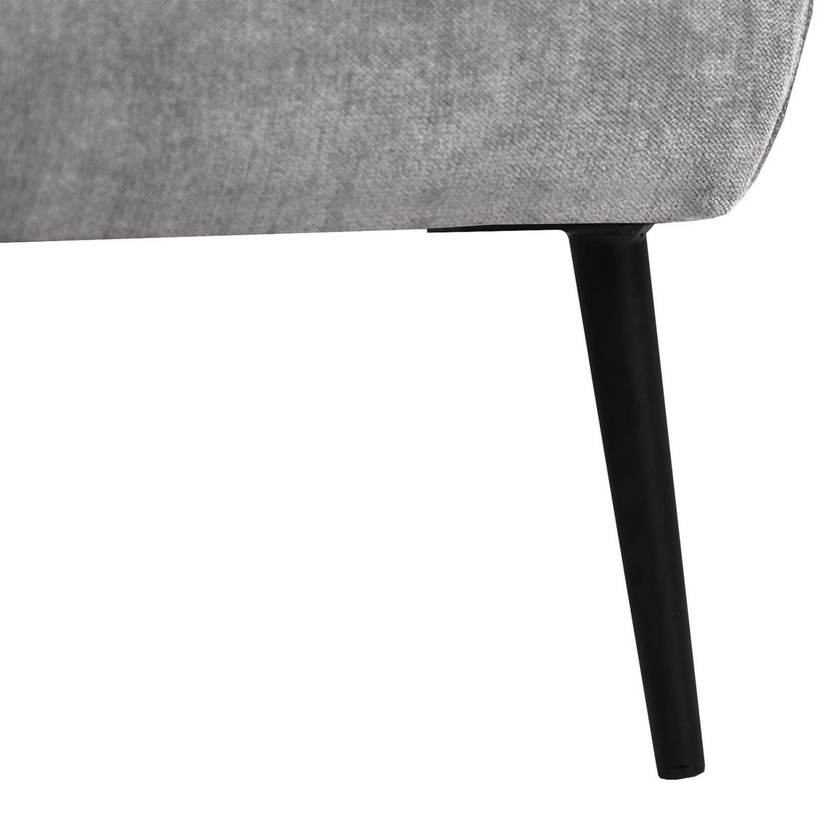 POLSTERBETT Nuit, Doppelbett 160x200 cm mit Schaumstoffmatratze 10 cm, Chenille-Stoff, Grau - Grau, Textil (160/200cm) - Beautysofa