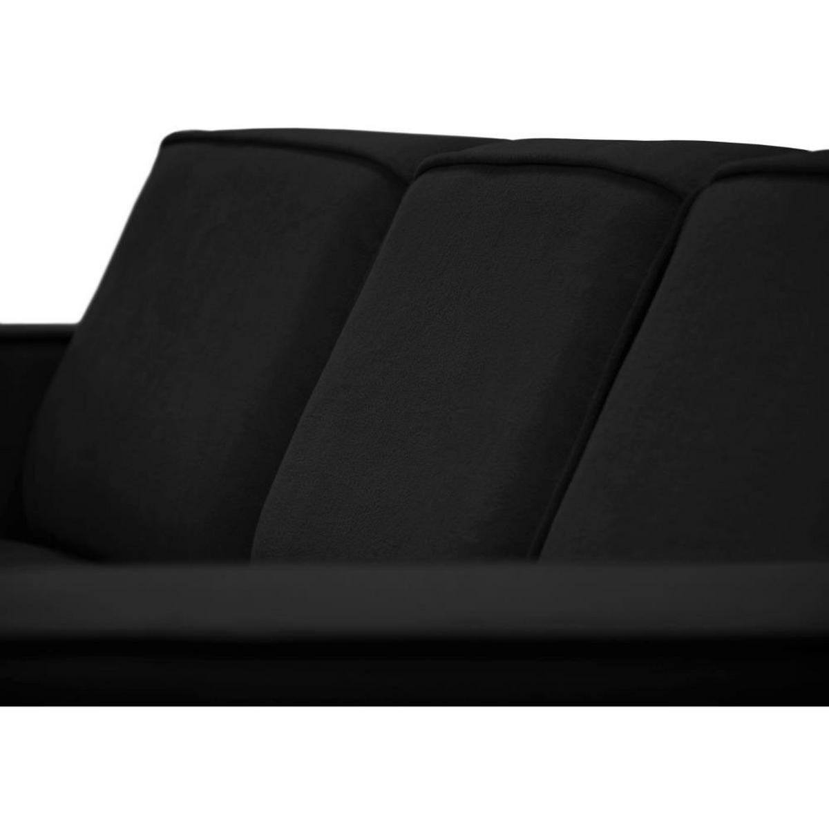 ECKSOFA ohne Schlaffunktion Pedro L schwarz rechts - Schwarz, Kunststoff/Textil (267/170cm) - Beautysofa