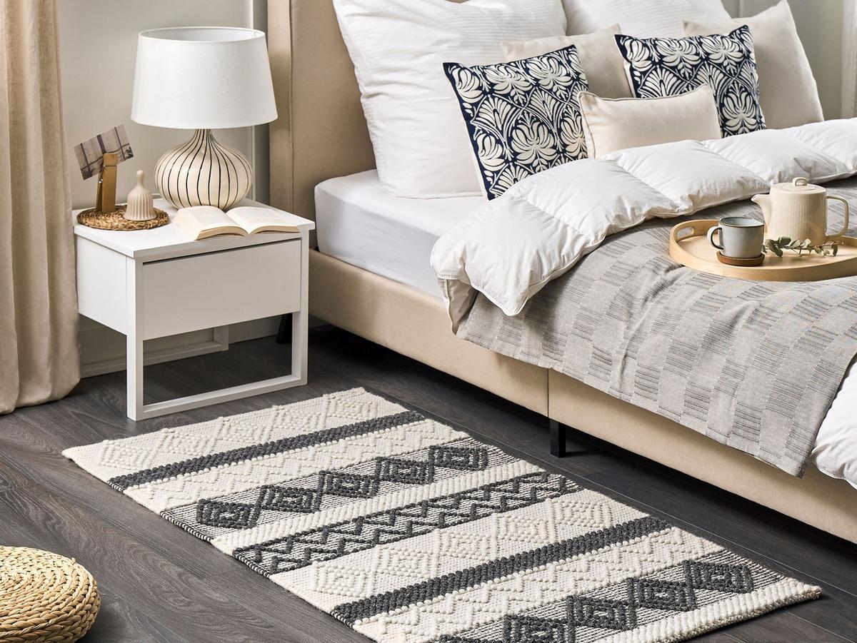 KURZFLOR-TEPPICH Davutlar 150/80 cm - Beige, Textil (80/150cm) - Beliani