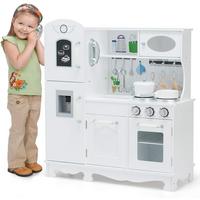 KINDERKÜCHE Weiß - Weiß, Holz (79/89/30cm) - COSTWAY