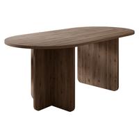 ESSTISCH Xuala - Nussbaumfarben, Holzwerkstoff (90/185/75cm) - MIRJAN24