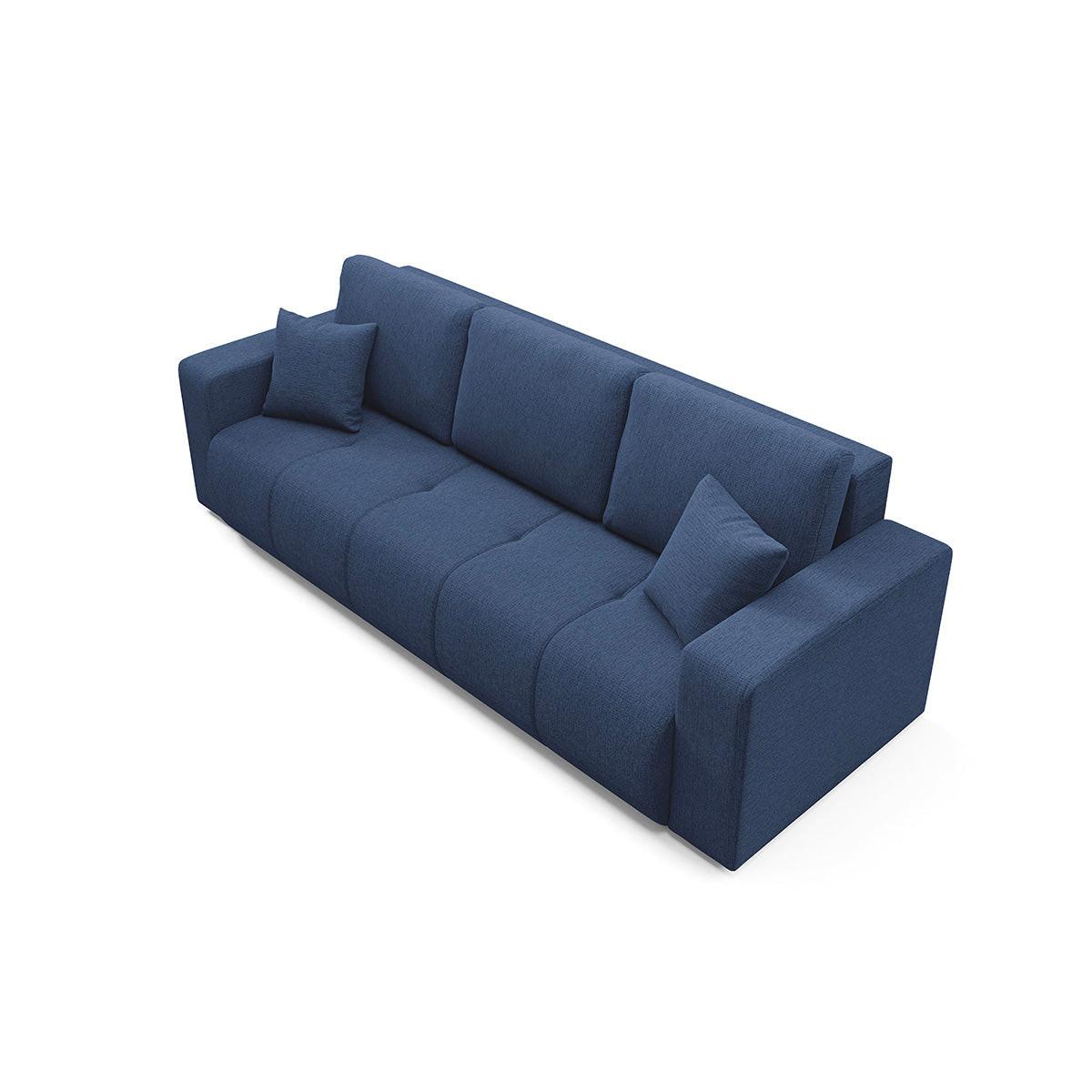 SOFA Vasco 3 Sitzplätze Blau - Blau, Holz (244/86/92cm) - Petits-meubles