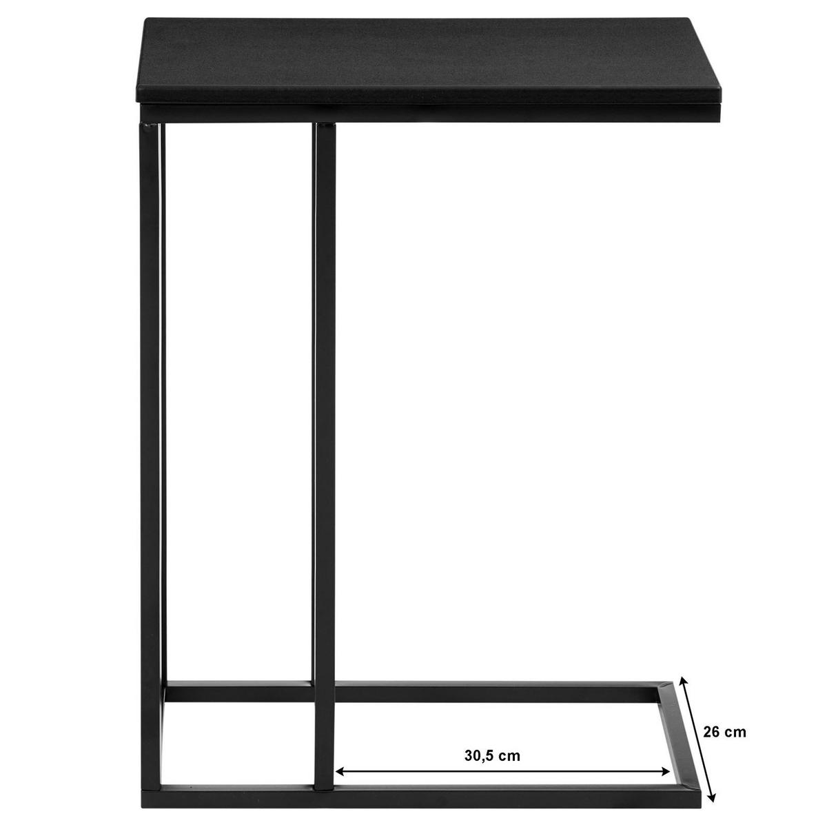 BEISTELLTISCH DEBORA schwarz - Schwarz, Holzwerkstoff (26/46/61cm) - IDIMEX