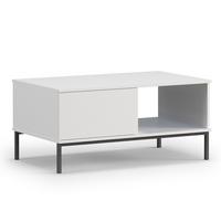 COUCHTISCH Queba 1S Weiß 100/47/60 cm – Couchtisch weiß modern - Schwarz/Weiß, Holzwerkstoff (60/100/47cm) - AX Living