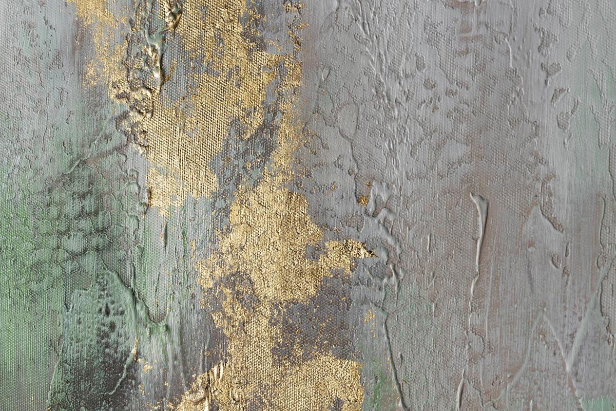 ÖLGEMÄLDE 120/80 cm - Grün, Holz/Textil (120/80cm) - KUNSTLOFT