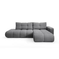 ECKSOFA DUCA R-S Grau Chenille mit Schlaffunktion - Dunkelgrau, Holz (266.5/266.5cm) - MASSENO