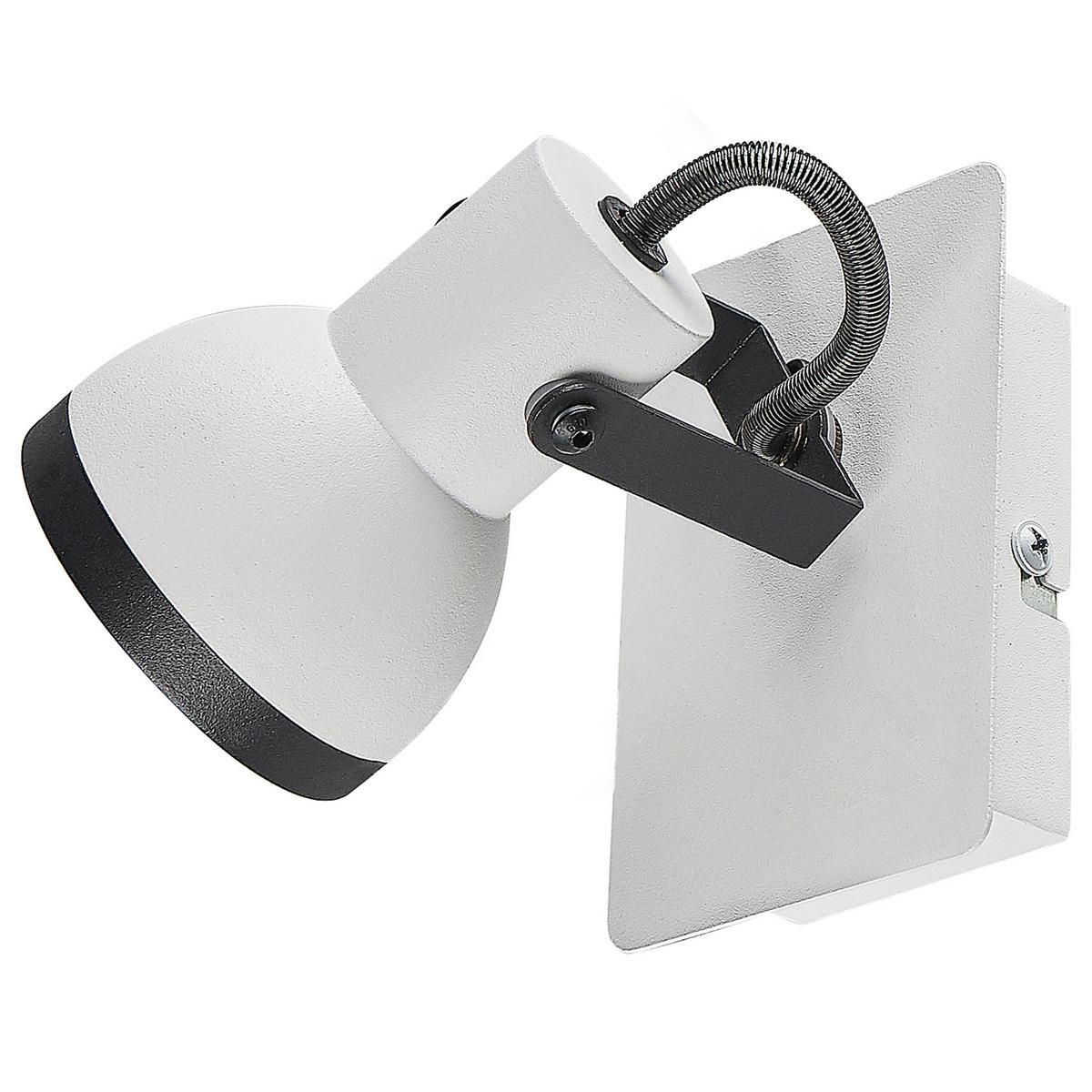 WANDLEUCHTE 2er-Set Baro 9/7/10 cm - Weiß, Metall (7/10/9cm) - Beliani