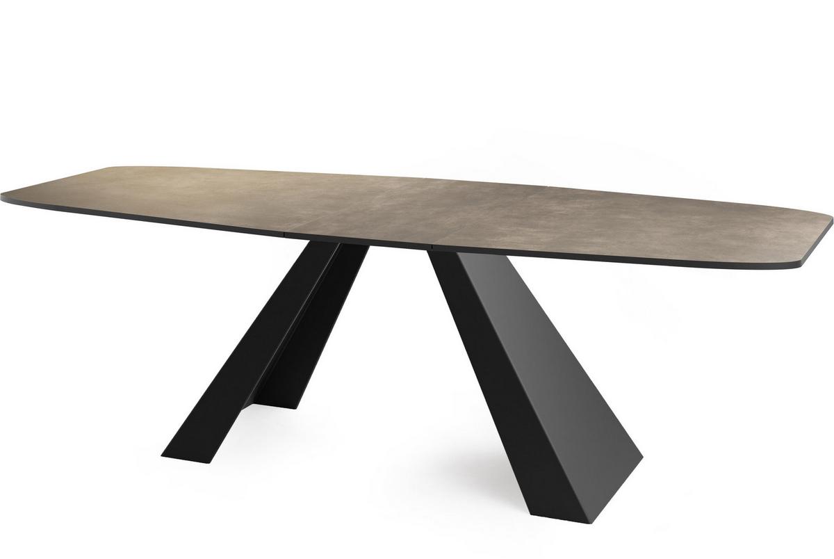 ESSTISCH Monte rechteckig ausziehbar, Dunkelgrauer Chicago Grau 180-220/90/76 cm - Dunkelgrau/Schwarz, Holzwerkstoff/Metall (90/218/76cm) - WFL GROUP