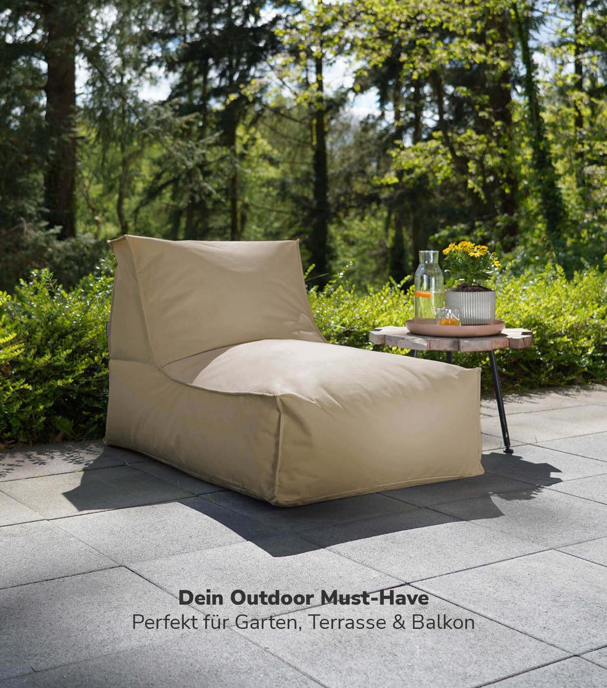 OUTDOOR SITZSACK Der Sundowner - Cappuccino, Textil (60/65/95cm) - Mokebo
