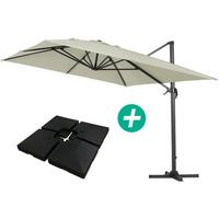 SONNENSCHIRM sun 4 Ekru - Beige, Metall (400/300cm) - Habitat Garten