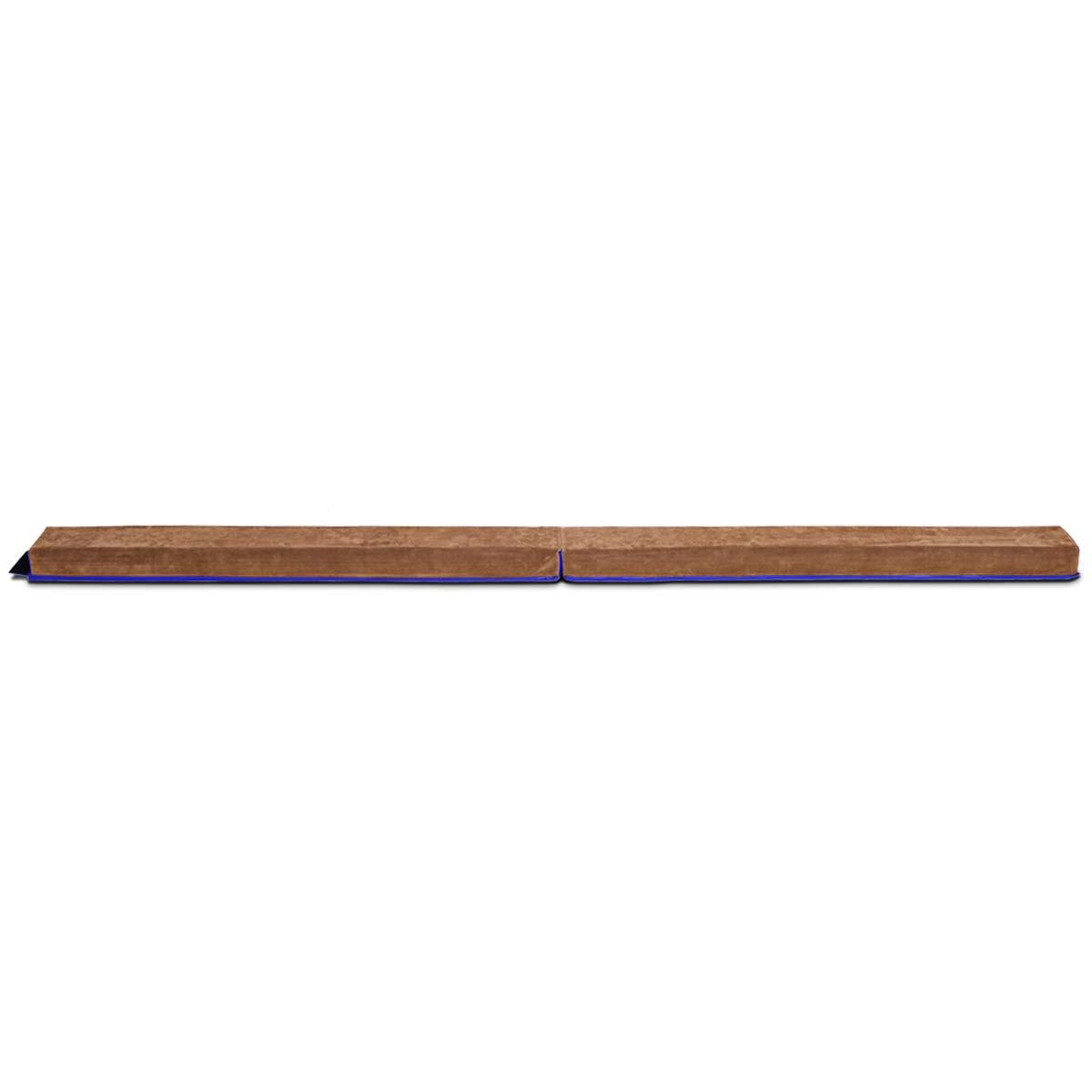 BALANCE Beam zusammenfaltbar Braun - Braun, Holz (240/15cm) - COSTWAY