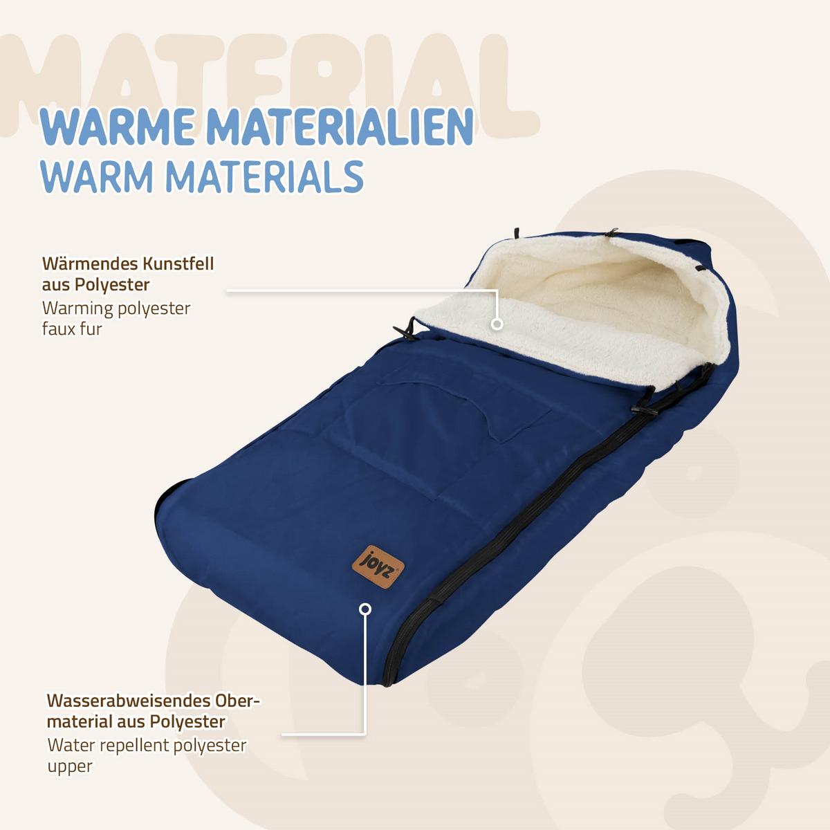 BABYFUSSSACK - Dunkelblau, Textil (48/10/94cm) - Joyz