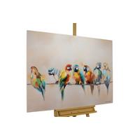 ACRYLBILD HANDGEMALT 120/90 cm - Blau/Beige, Holz/Textil (120/90cm) - KUNSTLOFT