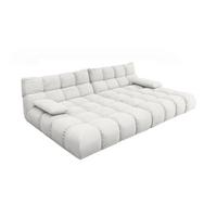 BIG SOFA VIVIEN Weiß Cord - Schwarz/Weiß, Kunststoff/Textil (296/85/178cm) - KAWOLA