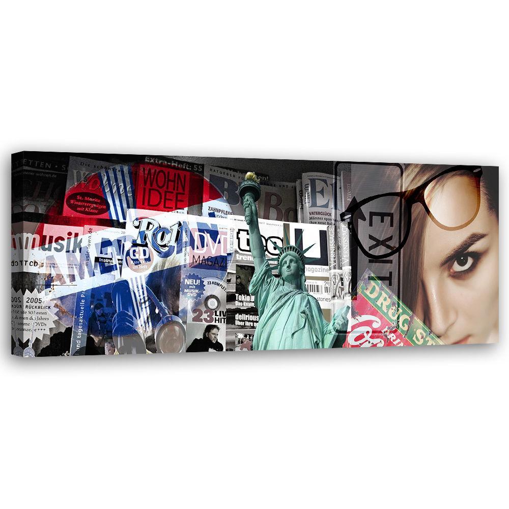 KUNSTDRUCK Bunt 90/30 cm - Multicolor, Textil (90/30cm) - KUNSTLOFT