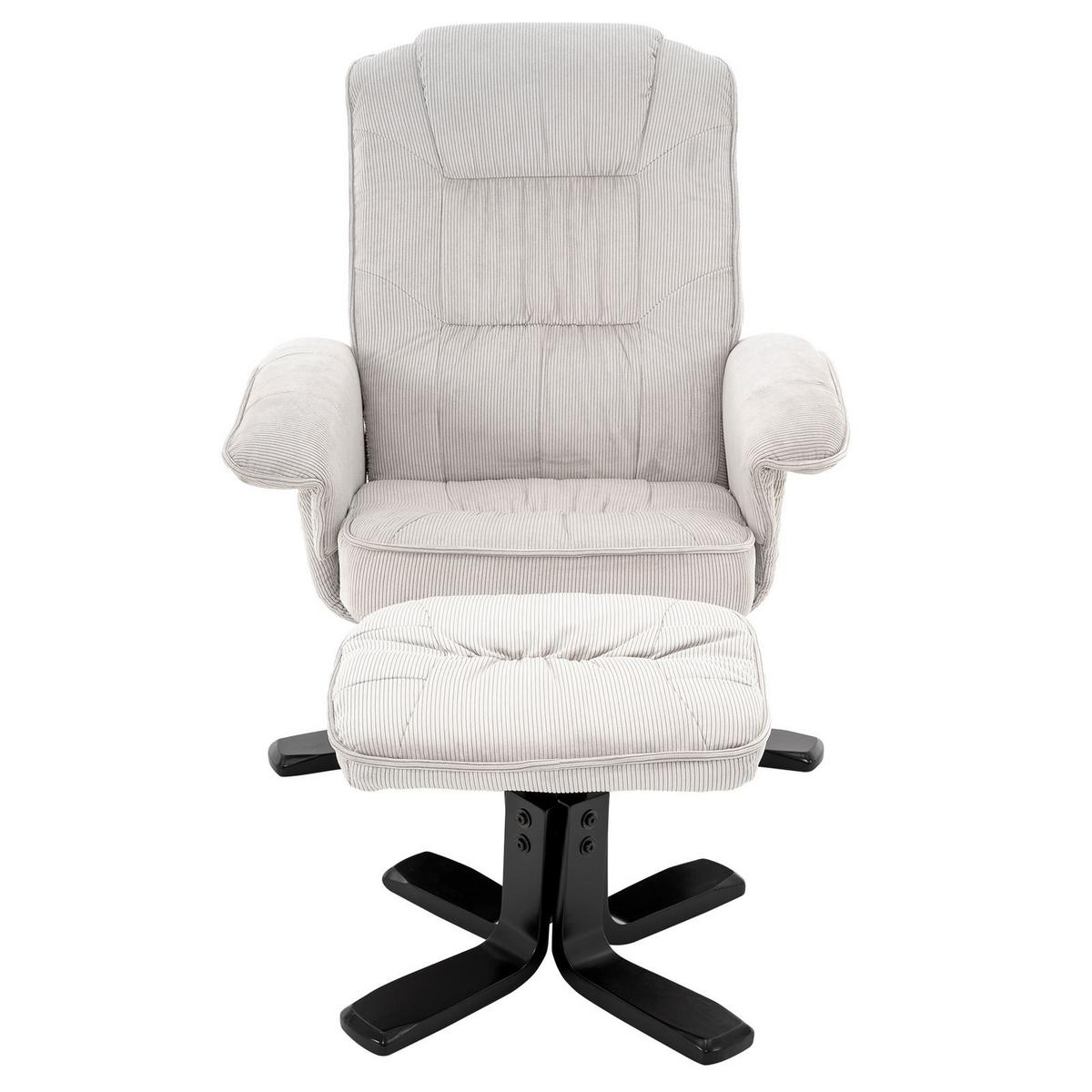 RELAXSESSEL CHARLY weiß/schwarz - Schwarz/Weiß, Textil (76/87/61cm) - IDIMEX