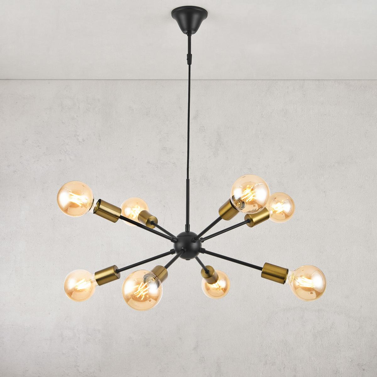 HÄNGELEUCHTE Amiens - Schwarz, Metall (56/56/150cm) - lux.pro