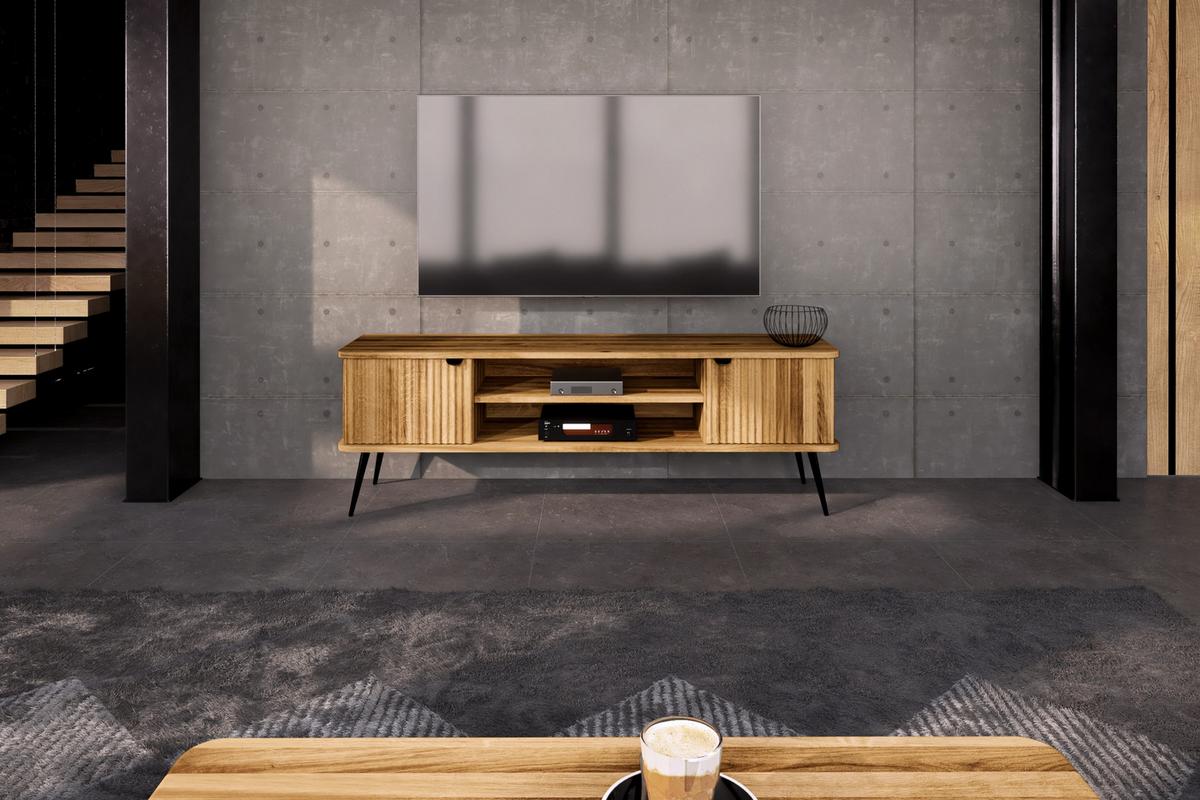TV-STÄNDER LINA Wildeiche - Wildeiche, Holz (180/57/46cm) - byoak