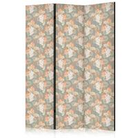 PARAVENT Beidseitig Bedruckter 3-tlg 135x172 cm Tropische Bl tter und Orchideen - Multicolor, Holz/Textil (135/172/3cm) - Muralo