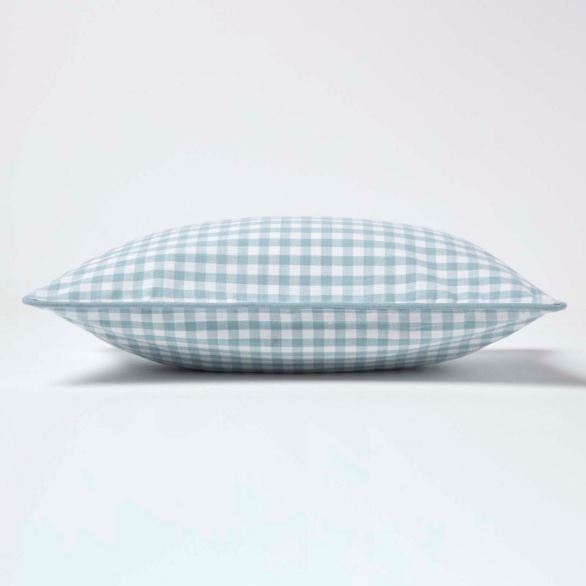 KISSENHÜLLE Vichy-Karo 30/50 cm, 100% Baumwolle - Blau, Textil (30/50cm) - Homescapes