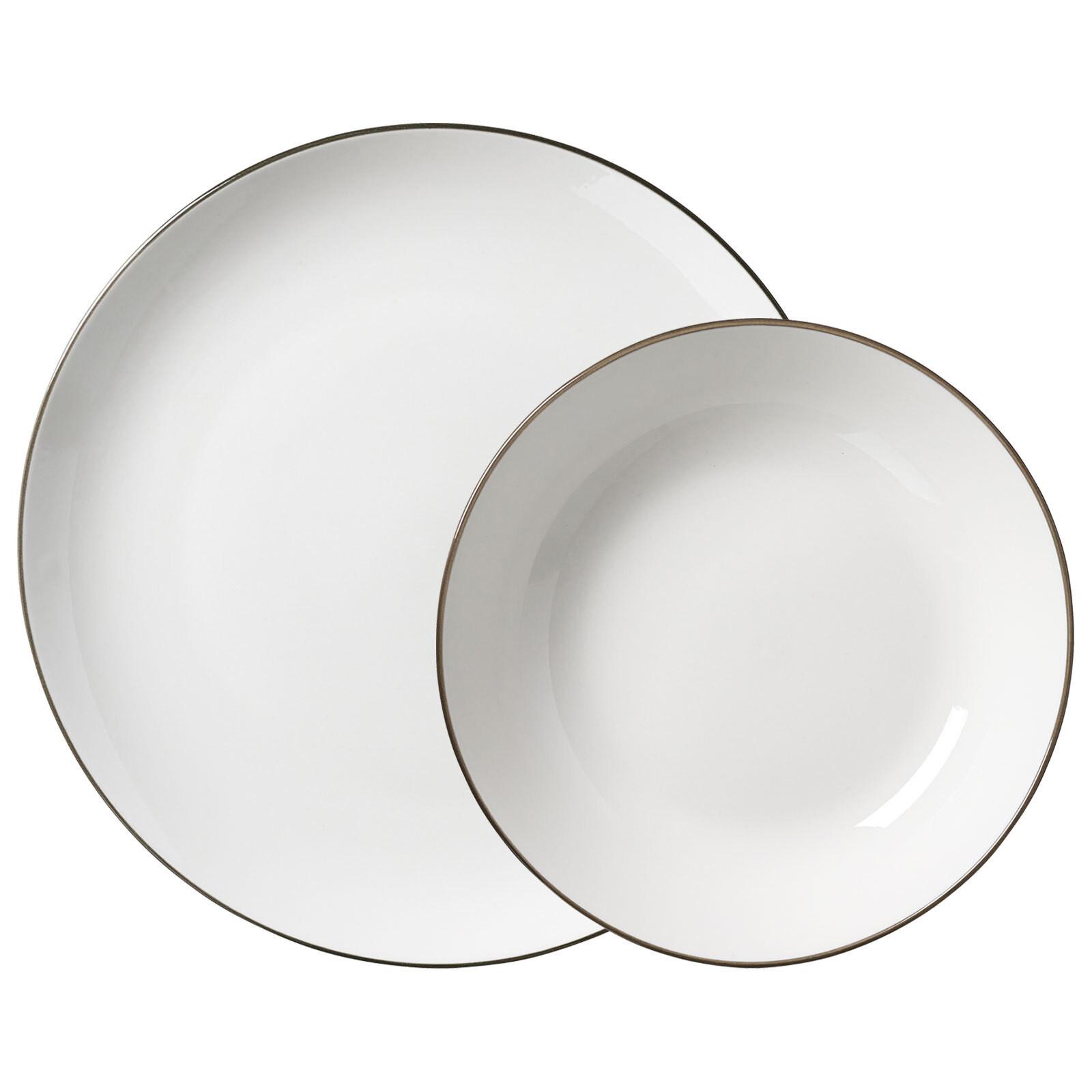 TAFELSERVICE Adela grau 12-tlg. - Grau, Keramik (2/2/2cm) - Ritzenhoff Breker