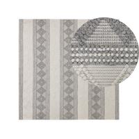 KURZFLOR-TEPPICH Bozova 200/200 cm - Beige, Textil (200/200cm) - Beliani