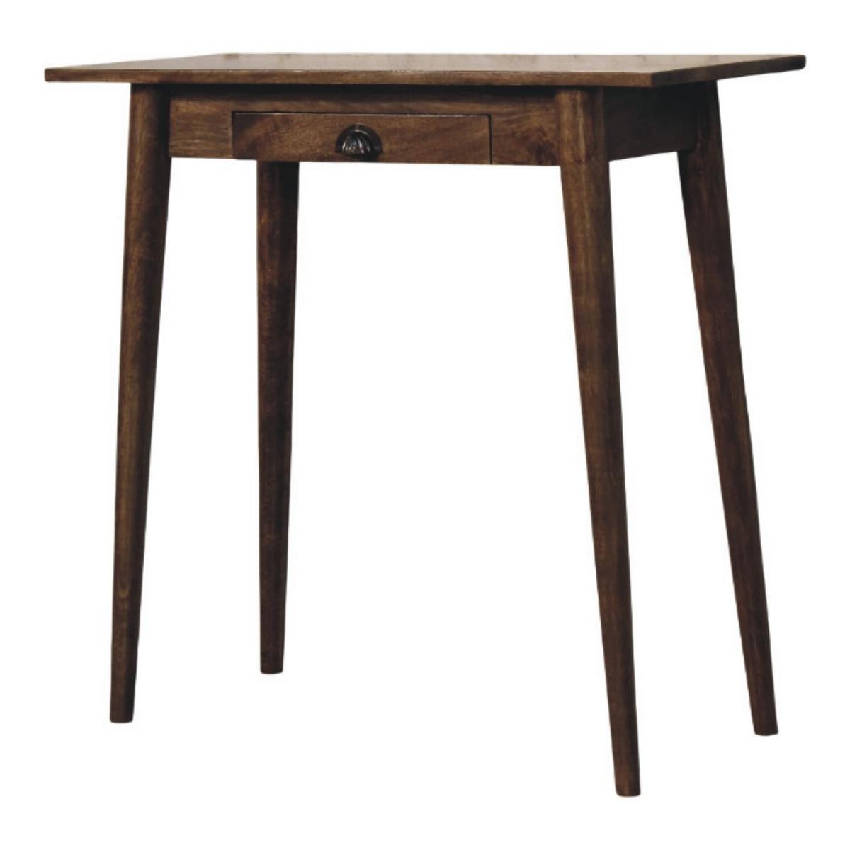 SCHREIBTISCH Klassisches Grau-Finish, 1 Schublade, Dunkelbraun - Dunkelbraun/Braun, Holz (80/35/77cm) - Artisan Furniture