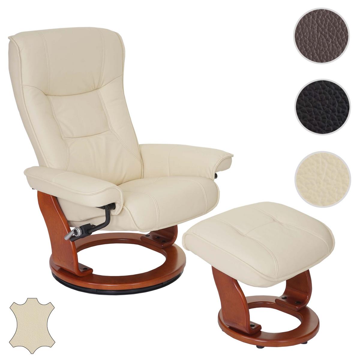 RELAXSESSEL Beige - Beige, Leder (86/105/82cm) - MCA