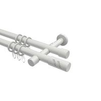 GARDINENSTANGE Prestige Zoena 480 cm (geteilt in 3 x 160 cm), 2-läufig, 20 mm Ø Weiß - Weiß, Metall (480cm) - INTERDECO