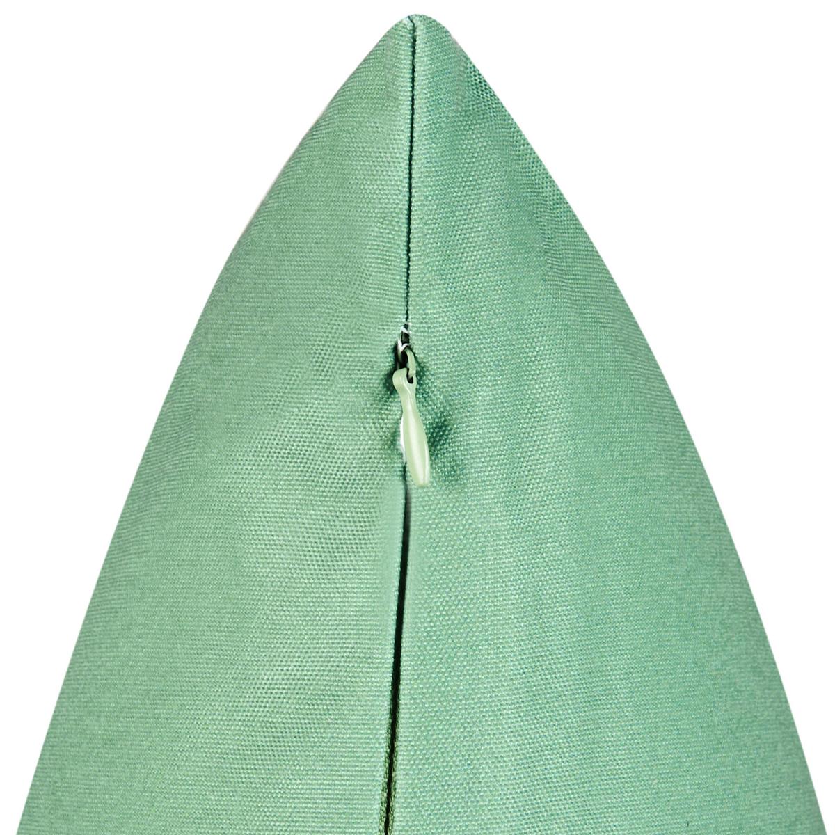 GARTENKISSEN 2er-Set Grün 45/7 cm Flyleaf - Weiß/Grün, Textil (45/45/45cm) - Beliani