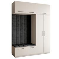 GARDEROBENSCHRANK REMA 180/240/60 cm Modern Kaschmir - Kaschmir/Schwarz, Holzwerkstoff (180/240/60cm) - MASSENO