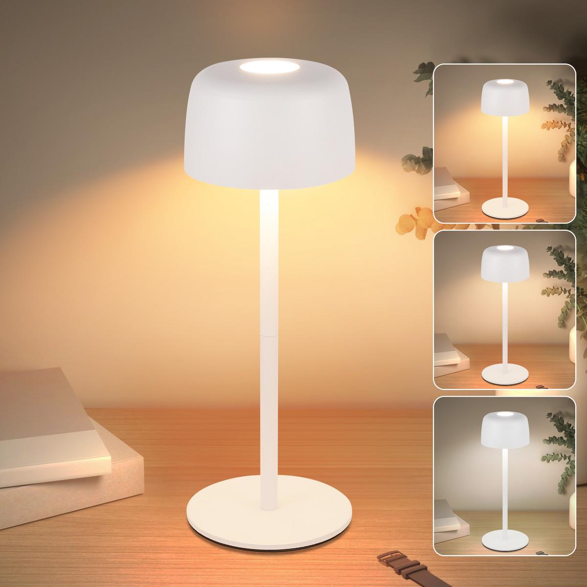 TISCHLAMPE Hydranj 9/9/25 cm - Weiß, Kunststoff/Metall (9/9/25cm) - ZMH