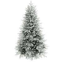 KÜNSTLICHER-WEIHNACHTSBAUM PE Metall Grün Weiß - Grün, Kunststoff (180cm) - HOMCOM
