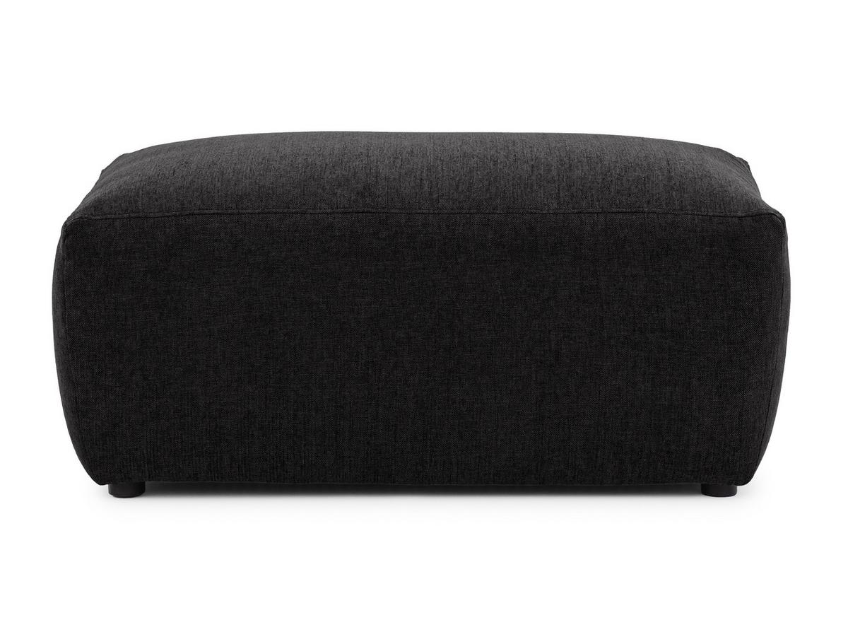 HOCKER Lennon aus Schwarz Strukturstoff mit vielseitiger Nutzung - Schwarz, Holz/Kunststoff (102/42/76cm) - S-Style