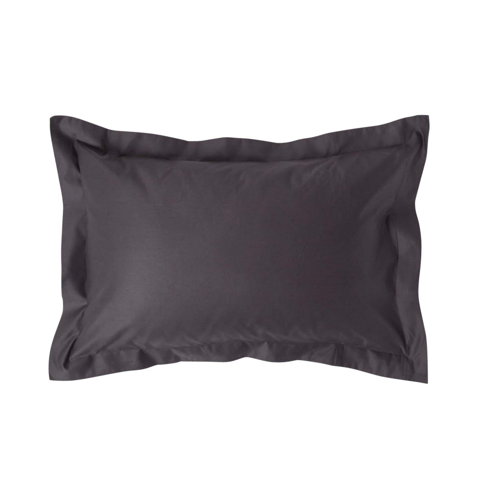 KISSENBEZUG Stehsaum Premium, Ägyptische Baumwolle, Fadendichte 1000 - Anthrazit, Textil (48/74cm) - Homescapes