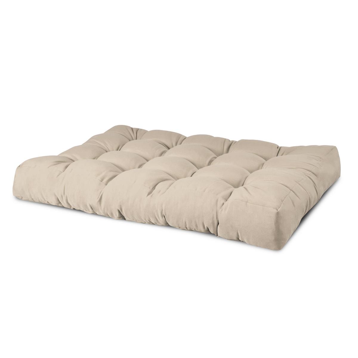 PALETTENKISSEN ECO Style Sitz 120x80x15cm Natur + Rücken (1tlg) - Beige, Textil (80/15/120cm) - Beautissu 