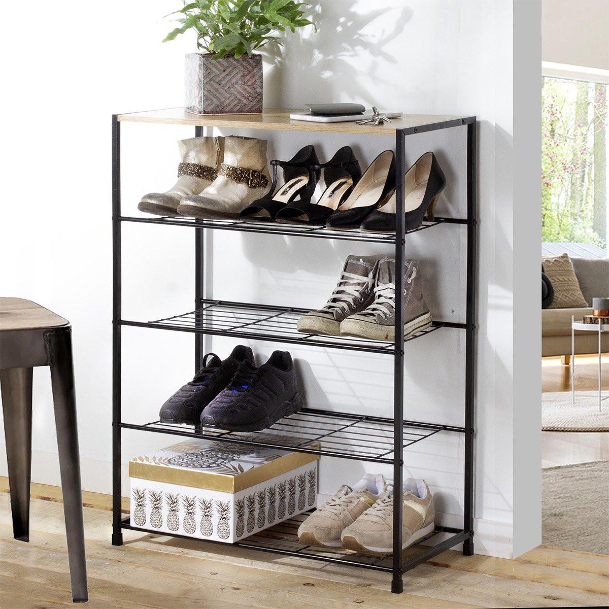 SCHUHREGAL 5-stufig 63/30/83 cm - Apfelbaumfarben, Holzwerkstoff (30/83/63cm) - Calicosy