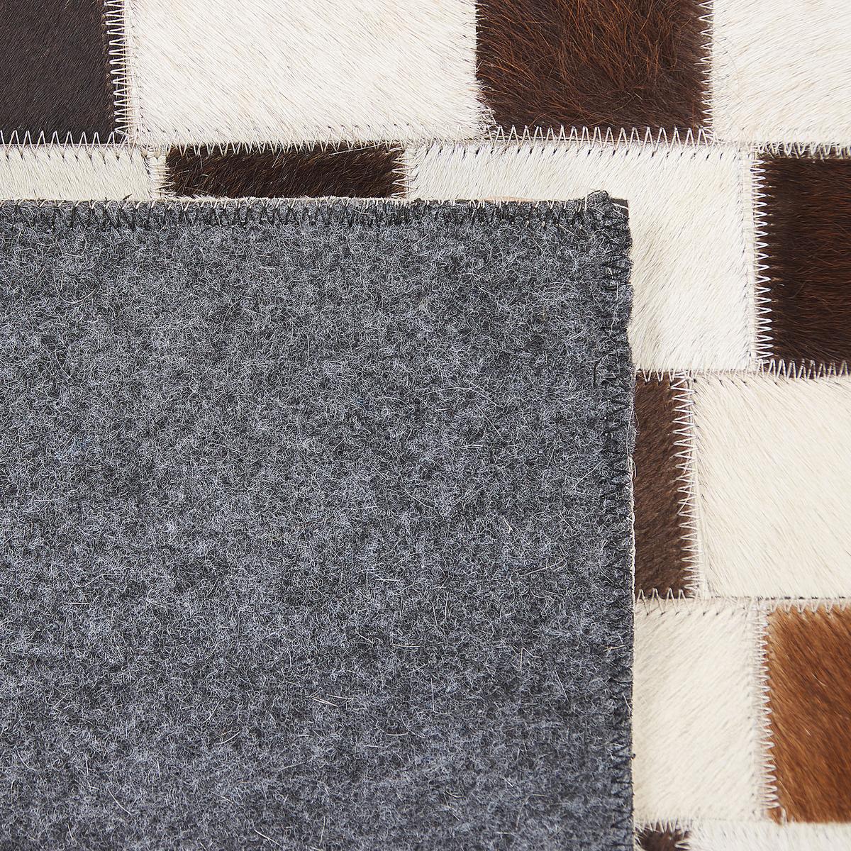 PATCHWORK-TEPPICH Kayabey 230/160 cm - Braun, Fell (160/230cm) - Beliani