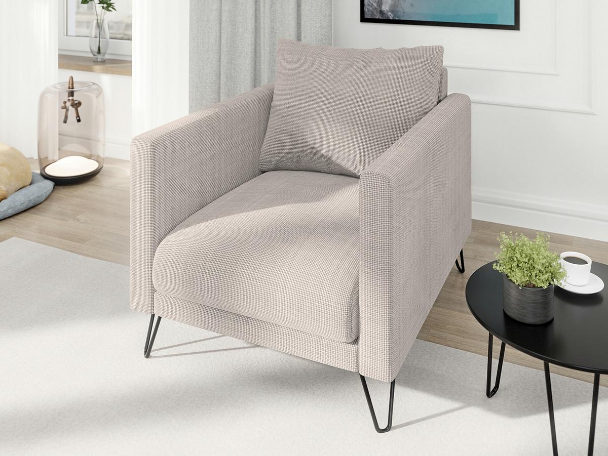 SESSEL Harmony Taupe Chenille - Taupe/Schwarz, Holz/Textil (80/85/100cm) - S-Style Möbel