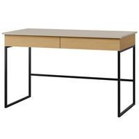 SCHREIBTISCH Largo mit 2 Schubladen, für Jugendzimmer, Metallbeinen, Kaschmir/Frühlings-Eiche - Kaschmir/Eichefarben, Holzwerkstoff/Metall (60/125/76cm) - Beautysofa