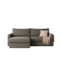 ECKSOFA Bendik In Faro - Grau, Holzwerkstoff/Textil (224/140cm) - Fun Möbel