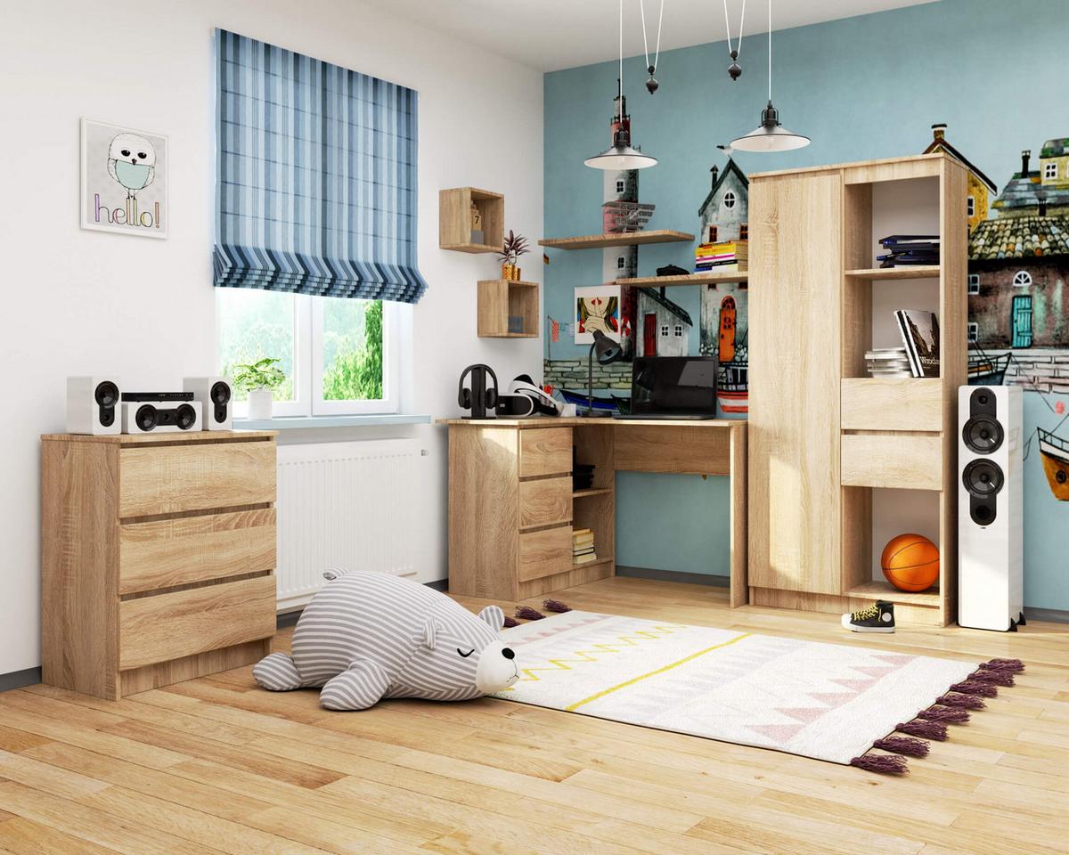 SCHREIBTISCH Eiche Sonoma 77/124/85 - Sonoma Eiche, Holzwerkstoff (155/85/77cm) - RAUMHIRSCH FURNITURE