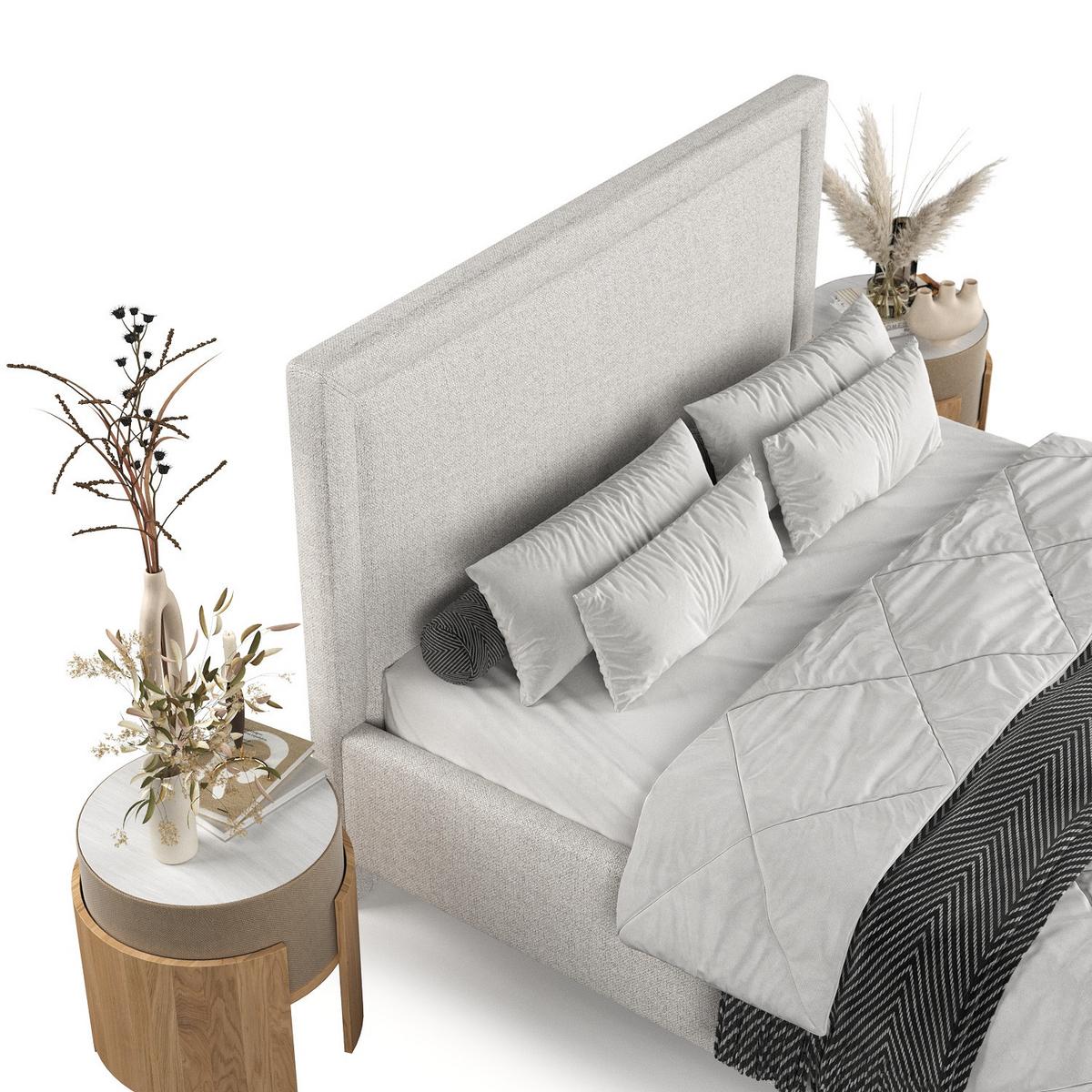 POLSTERBETT Vega 180/200 cm Hellbeige im Riva Stoff - Beige/Naturfarben, Holz/Holzwerkstoff (180/200cm) - AltaBeds