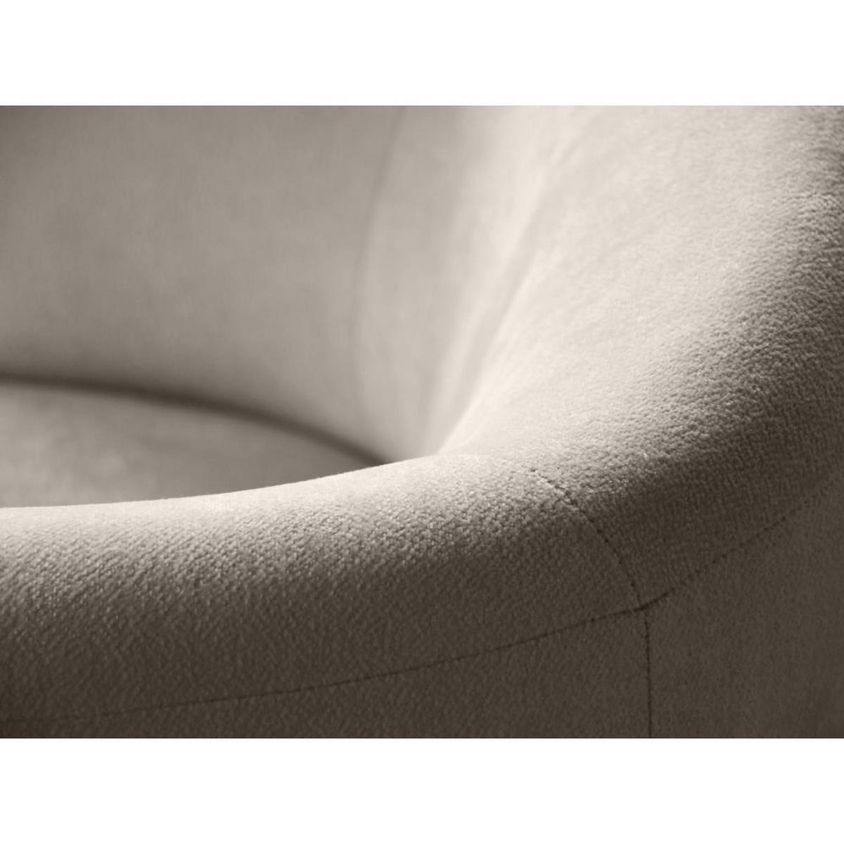 2-SITZER SOFA Nori cappuccino velour - Schwarz/Cappuccino, Kunststoff/Textil (150/68/72cm) - Beautysofa