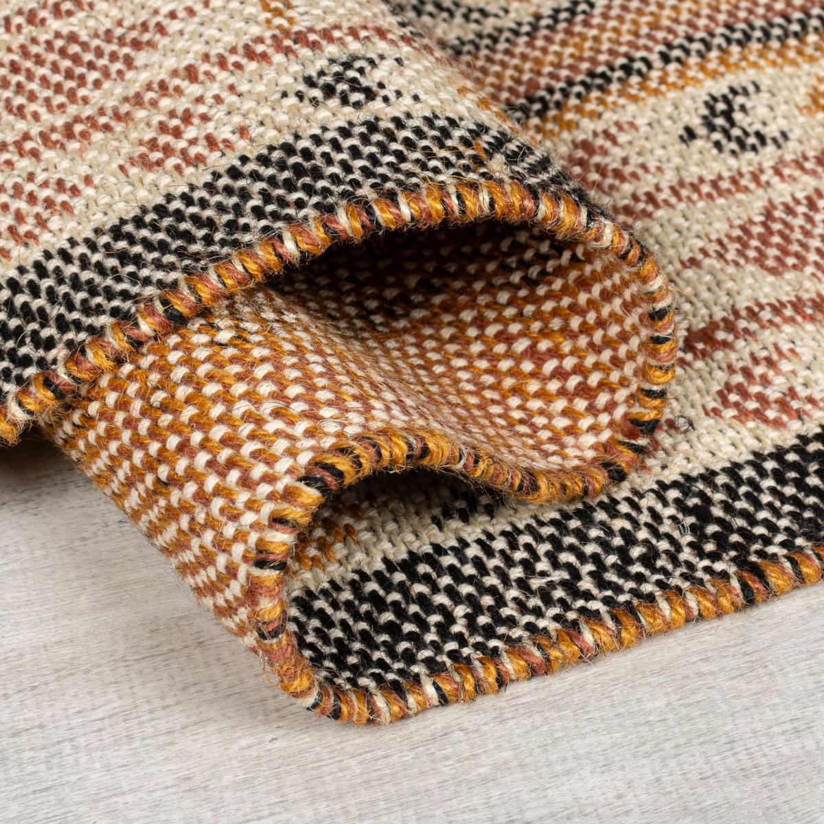 JUTETEPPICH CAM, orientalisch, Terrakotta, 200 x 290 cm - Orange, Textil (290/200cm) - KADIMA DESIGN