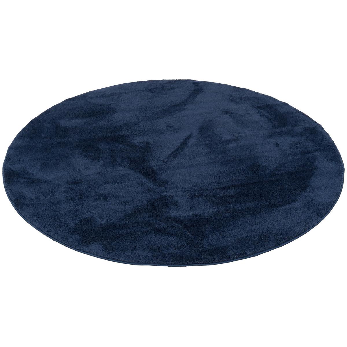 FELLTEPPICH SUPER SOFT PEARL RUND - Dunkelblau, Textil (120/120cm) - Pergamon