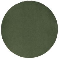 LUXUS HOCHFLOR SHAGGY TEPPICH VELVET RUND - Grün, Textil (100/100cm) - Snapstyle