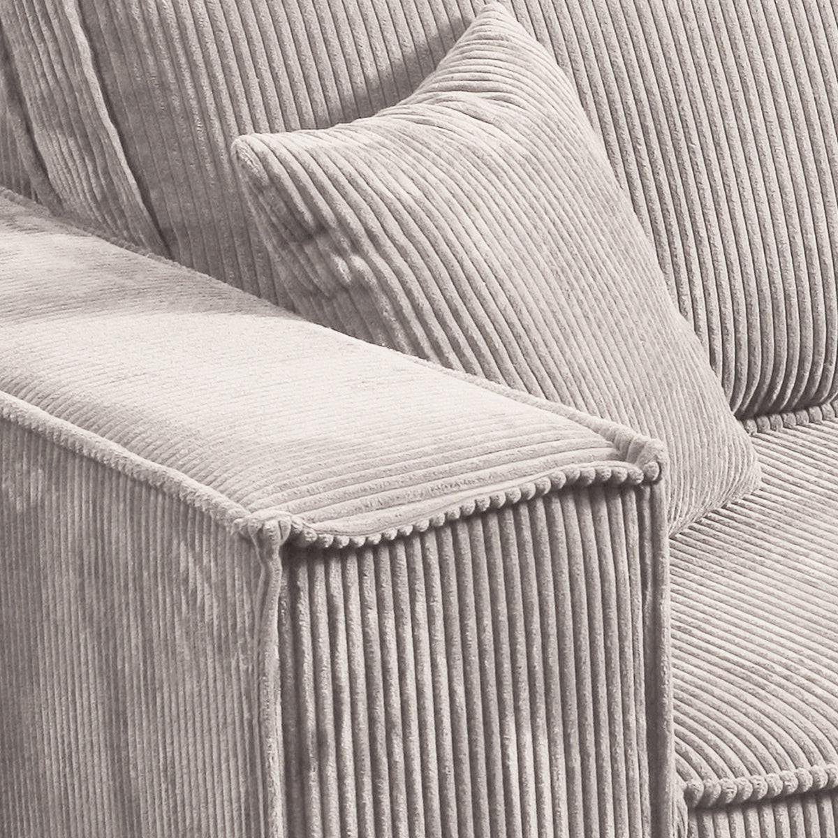 SOFA Isaac 4 Sitzplätze Gebrochenes Weiß - Weiß, Holzwerkstoff (255/85/105cm) - Petits-meubles