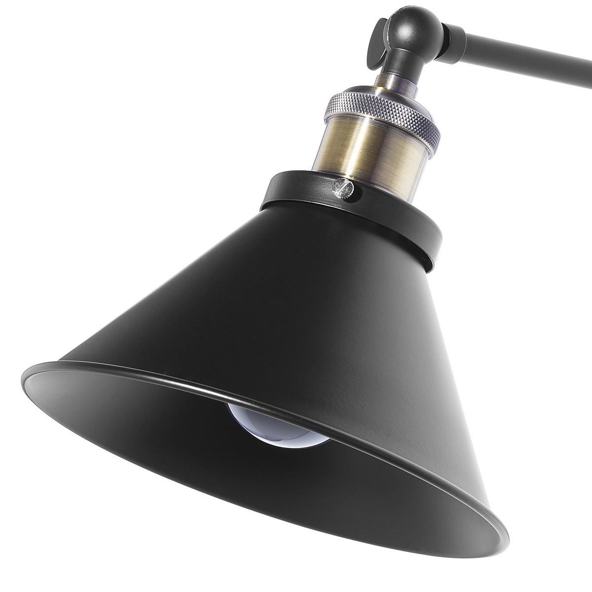 WANDLEUCHTE 2er-Set Narva 73/19/20 cm - Schwarz, Metall (73/20/73cm) - Beliani